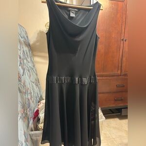 Jones Wear Elegant Black Polyester Dress
